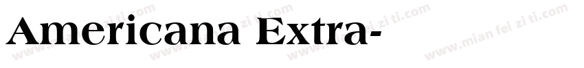Americana Extra字体转换